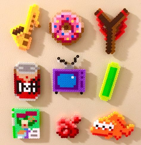 Perler Pins, Bead Pins, 8 Bit Pixel Art, Perler Beads Ideas, Art Frog, Hama Art, Duff Beer, Hamma Beads Ideas, Easy Perler Bead Patterns