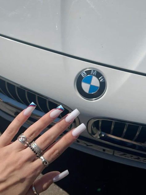 Bmw Nails, Car Nails, Serie Bmw, Bmw 330i, Winter Nails Acrylic, Classy Acrylic Nails, Animal Nails, Pink Acrylic Nails, Beautiful Nail Art