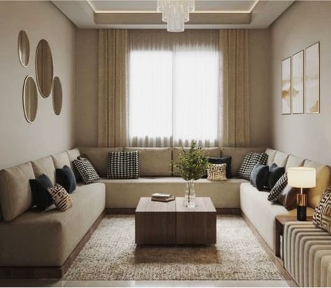 Moroccan Living Room, Classy Living Room, Small Living Room Layout, House Redesign, Elegant Living Room Design, Latest Living Room Designs, Pooja Room Door Design, Beige Living Rooms