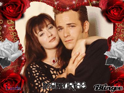 Memories of you & me Brenda And Dylan, Shannon Dorothy, Dylan And Brenda, Brenda 90210, Good Night Cat, 90s Tv Shows, Valentines Inspiration, Luke Perry, Shannen Doherty