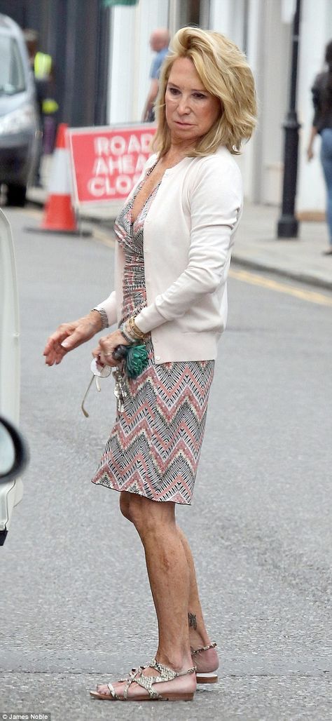 Feeling like a rock star: Felicity Kendal (pictured) shows that tattoos are now popular wi... Feather Tattoo Ankle, Felicity Kendal, Ageing Gracefully, Dress And Cardigan, British Tv Series, Cardigan Dress, Like A Rock, Feather Tattoo, British Tv