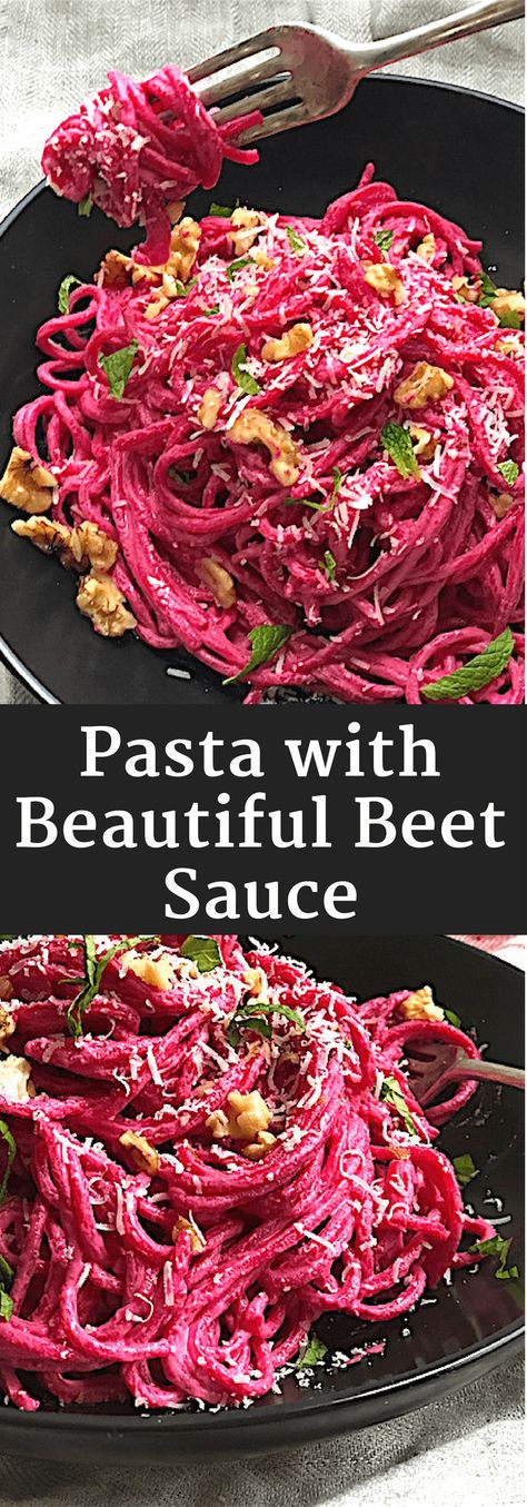 Beet Sauce, Cooked Beets, Creamy Cauliflower Sauce, Beet Pasta, Ricotta Sauce, Cauliflower Sauce, Anti Inflamatory, Beet Hummus, Pink Food