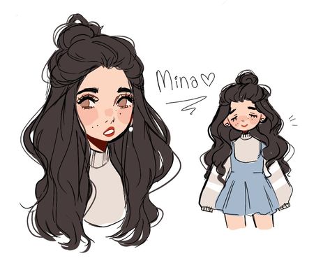 Hair Half Up Half Down, Draw Hair, Bel Art, Art Mignon, Hair Half Up, Hair Drawing, Art Pastel, 인물 드로잉, Dibujos Cute