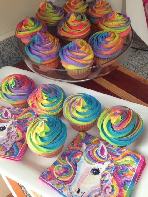 Lisa frank cupcakes Lisa Frank Unicorn Cake, Lisa Frank Birthday Party Cake, Lisa Frank Baby Shower Theme, Lisa Frank Cupcakes, Lisa Frank Bachelorette Party, Lisa Frank Birthday, Lisa Frank Party, Lisa Frank Birthday Party, 90s Theme