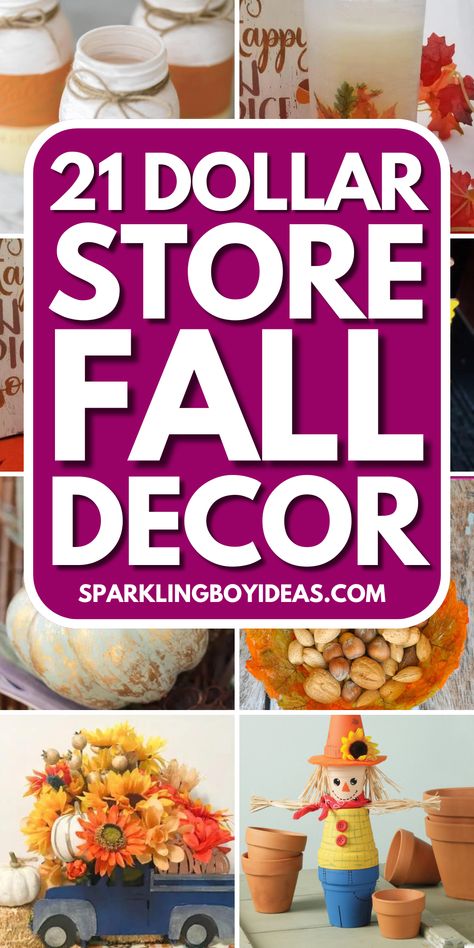 Dollar store fall decor can make your home cozy on a budget. Discover budget-friendly fall decor and DIY autumn decorations perfect for any space. Create affordable autumn decor with dollar tree fall crafts, DIY fall wreaths, and simple fall decorations. Transform your home with fall farmhouse decor and rustic fall accents. Find easy fall centerpieces and cheap fall decorating ideas for your mantel, front porch, and fall tablescapes. Embrace the season with stylish DIY fall harvest decor. Diy Fall Decor Dollar Store, Dollar Store Fall Decorations, Dollar Store Fall Decor, Cheap Fall Decor, Diy Fall Decor, Fall Decor Dollar Tree, Easy Fall Decor, Dollar Tree Fall, Easy Diy Decor