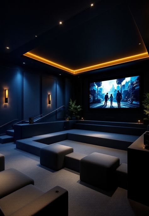 Bonus Room Ideas Home Theater Wall Design, Home Theater Rooms Luxury, Luxury Media Room, Cozy Movie Room, Home Cinema Room Ideas, Theater Room Ideas, Luxury Home Cinema Room, Small Home Theater Rooms, Luxurious Home Theater