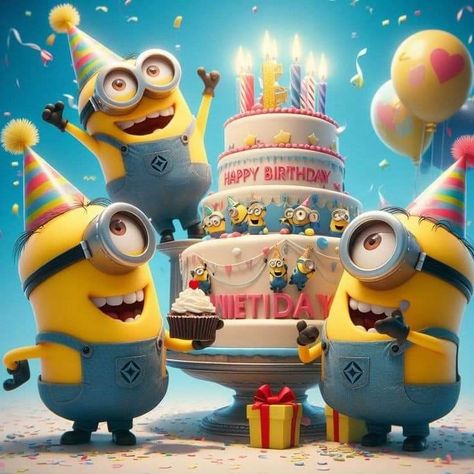 Minion Birthday Wishes, Minion Happy Birthday, Boys 18th Birthday Cake, Minions 4, Birthday Wishes Pics, Happy Birthday Minions, Minion Theme, Funny Happy Birthday Wishes, Happy Birthday Greetings Friends