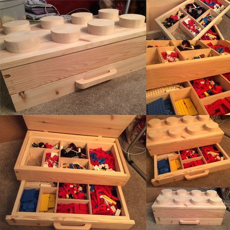 Wooden LEGO Box | I made this for a DT Final piece, it consi… | Flickr Wooden Lego Storage, Lego Wood Projects, Wooden Lego Table, Lego Box Ideas, Lego Box Storage, Lego Sorting, Lego Ornaments, Puzzle Drawing, Lego Bedroom