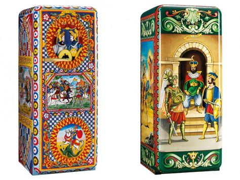 Dolce Gabbana x Smeg Fridge collaboration - http://www.marieclaire.co.uk/news/fashion/552540/designer-homeware-the-dolce-gabbana-x-smeg-collaboration-is-amazing.html Sicilian House, Boho Fridge, Sicilian Majolica, Smeg Dolce Gabbana, Italian Folk Art, Vinyl Fridge, Sicilian Art, Smeg Refrigerator, Fridge Decoration