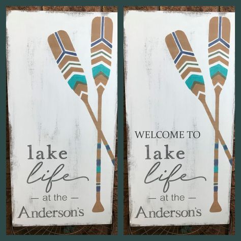 Lake Welcome Signs, Trailer Signs, Campground Crafts, Lakehouse Sign, River Watercolor, Cottage Names, Nautical Signs, Lake Names, Fishing Signs