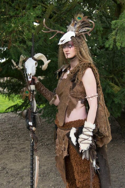 Woodland shaman hunter faun costume by MrsKahn on DeviantArt Shaman Costume, Satyr Costume, Faun Costume, Enchanted Forest Party, Viking Cosplay, Ren Faire Outfits, Fantasy Garb, Steampunk Pirate, Medieval Clothes