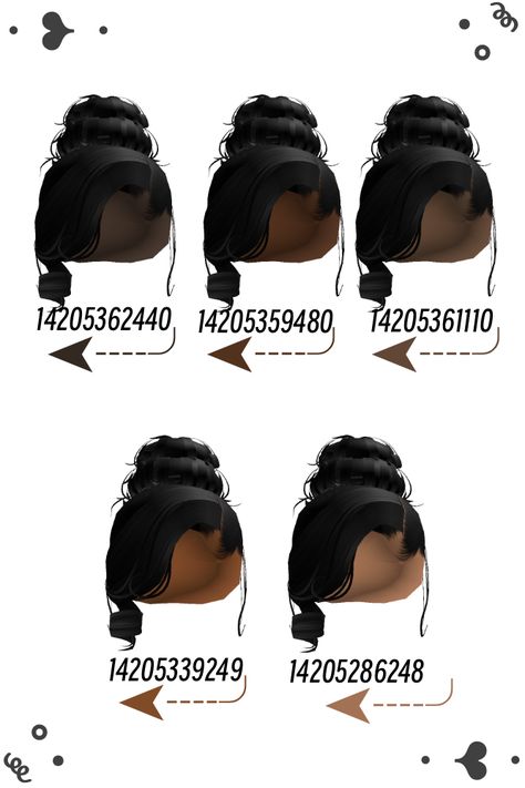 ˚₊· ͟͟͞͞➳❥ black classy updo Roblox Prom Hair Codes, Berry Avenue Codes Prom Hair, Berry Avenue Black Prom Dress Codes, Bloxburg Updo Hair Codes, Black Hair Decals Bloxburg, Bloxburg Codes For Hair Black, Codes For Black Hair In Bloxburg, Berry Avenue Codes Hair Black Curly, Hair Codes Black