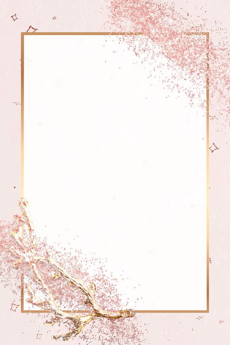 Rose gold glitter frame vector pink festive background | free image by rawpixel.com / PLOYPLOY