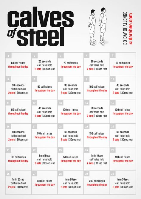 Calves of Steel Challenge Calves Dumbell Workout, Calves Home Workout, Workouts For Smaller Calves, Calf Home Workout, Calf Raise Challenge, Calf Exercises At Home, Monthly Fitness Challenge, Leg Workout Challenge, Exercise Challenge