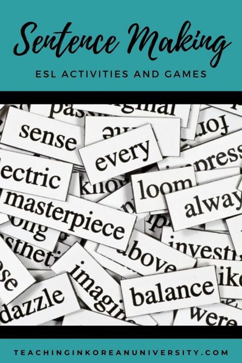 Esl Teaching Elementary, Sentence Building Games, Sentence Structure Activities, Sentence Making, Sentence Building Worksheets, Sentence Building Activities, Making Sentences, Sentence Activities, Teaching Esl