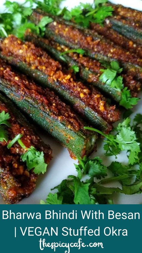 Bharli bhendi is known as stuffed okra in English and bharwa bhindi in Hindi. It is the most popular and nutritious vegetable prepared almost in every household across India. This is a diabetic-friendly, fiber-rich, no onion no garlic, vegan and gluten-free recipe. This is a spicy, tangy & little sweet dish. This recipe is super addictive and favourite among kids too. Making Bharli bhendi (stuffed okra )is very simple, easy and quick to make. #veganrecipes #diabeticfriendly #vegetarianrecipes Bhindi Recipe Indian Style, Bharwa Bhindi, Stuffed Okra, Cook Okra, How To Cook Okra, Bhindi Recipe, Okra Recipe, Okra Recipes, Sweet Dish