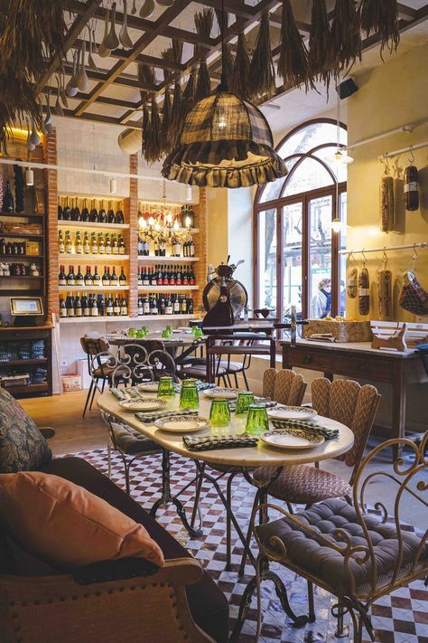 Italian Cafe, San Pablo, Cafe Bar, Architectural Digest, Retail Store, Toscana, Furniture Design, Spain, Cafe