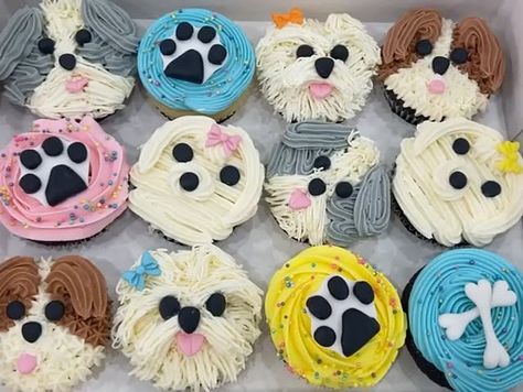 Eli on Instagram: "Puppy-themed cupcakes,for dog lover’s birthday party!

#puppythemedcake #puppybirthdaycake #dogthemedcake #dogthemcake #puppylover #dogcupcakes #dogbirthdaycake #birthdaycupcakes #birthdaycake #birthdaycookies #guelph #kitchener #cambridge #waterloo #canada #ontario" Waterloo Canada, Puppy Birthday Cakes, Dog Cupcakes, Dog Birthday Cake, Canada Ontario, Pretty Birthday Cakes, Puppy Lover, Themed Cupcakes, Birthday Cookies