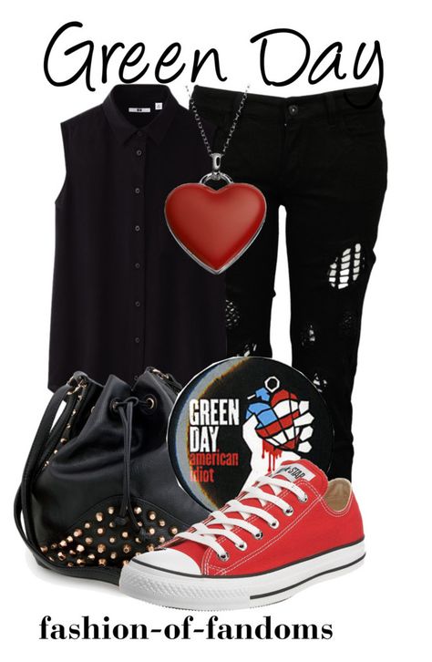 "Green Day" by fofandoms ❤ liked on Polyvore featuring Religion Clothing, Uniqlo and Converse Green Day Inspired Outfits, Green Day Concert Outfit, Day Concert Outfit, Green Day Concert, Emo Scene Outfits, Religion Clothing, Scene Outfits, Fandom Fashion, Online Closet