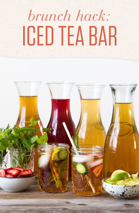 Ice Tea Station, Iced Tea Bar, Ice Tea Bar, Iced Tea Party, Spa Event, Shower Couple, Coco Bar, Iced Tea Recipes Homemade, Homemade Iced Tea