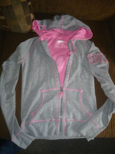 Victoria Secrets Pink Zip Up Hoodie Pink Zip Up, Pink Y2k Hoodie For Fall, Pink Hoodie Zip Up, Coquette Zip Up Hoodie, Victoria Secret Zip Up Hoodie, Mcbling Fashion, Pink Outfits Victoria Secret, Victoria Secret Pink Zip Up Hoodie, Pants Gift