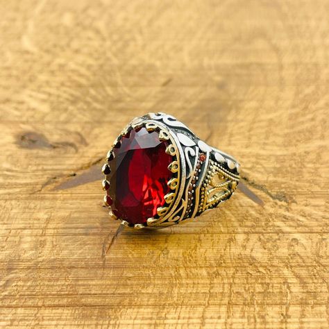 Red coral ring