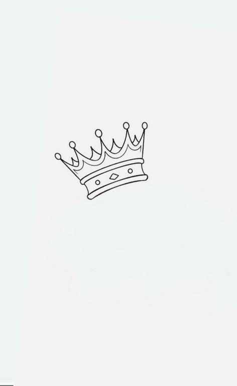 Simple King Crown Tattoo Design, Crown Small Tattoo, Prince Crown Drawing, Crown Tattoo Sketch, Crown Drawing Sketches, Crown Line Art, Coronas Tattoo, Crown Sketch, Crown Tattoo Ideas