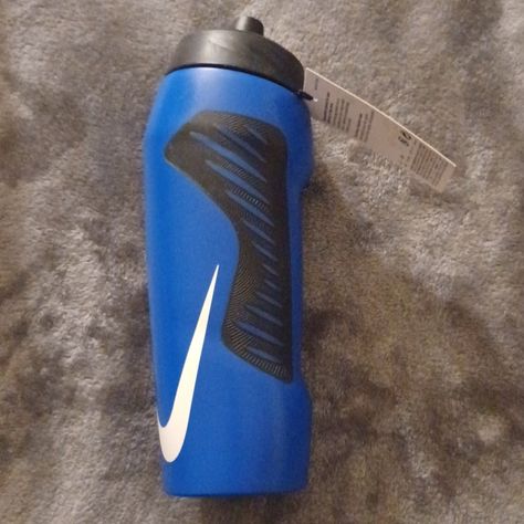 Brand New Nike Sports Bottle Blue And Black Soccer Water Bottles, Black Water Bottle, Blue Water Bottle, Black Water Bottles, Atlanta Olympics, Straw Bottle, Sports Bottle, Shaker Bottle, Black Water