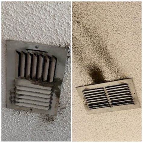 Mold in Your Air Vents? Signs, Symptoms, Prevention, and Removal Wall Ac Unit, Cleaning Air Vents, Plastic Bathtub, Leaking Toilet, Bathroom Vent, Clean Air Conditioner, Black Mold, Ceiling Vents, Mold In Bathroom