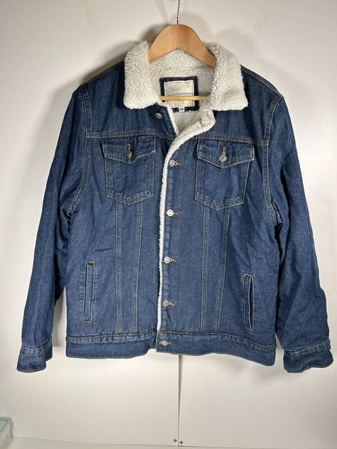 Fleece Lined Denim Jacket Mens Marked as 4XL for eastern market but measured as a large. See photos for measurements. Very good condition Denim Jacket Men Style, Fleece Lined Denim Jacket, Denim Jacket Mens, Fleece Denim Jacket, Big Friends, Lined Denim Jacket, Friend Group, Denim Jacket Men, Mens Clothing Styles