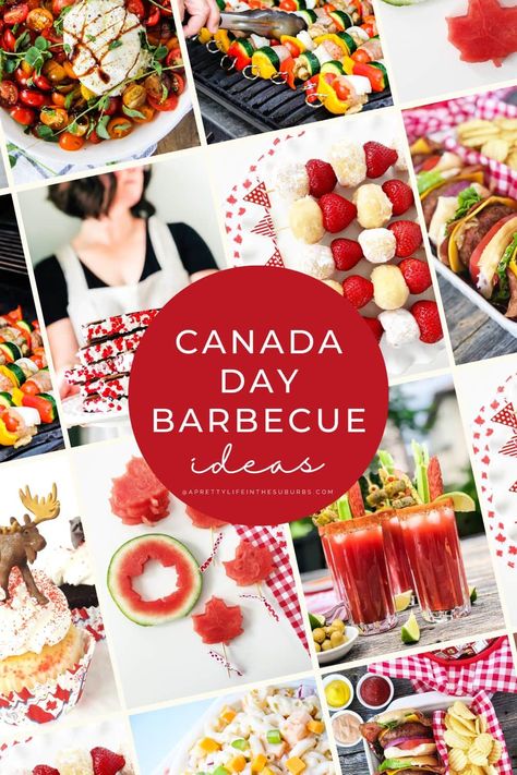 Looking for recipe ideas for Canada Day? This Canada Day Menu includes ideas for main dishes, sides, desserts and more. Happy Canada Day, eh! Canada Day Menu Ideas, Canada Day Celebration Ideas, Canada Day Food Appetizers, Canada Day Food Bbq, Canada Day Party Food, Canada Day Bbq Party Ideas, Canada Day Treats, Canada Day Dessert, Canada Day Party Ideas