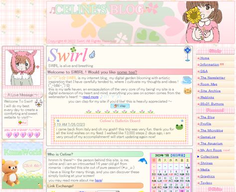 swirl on neocities # tags # cute neocities animecore webcore old web geocities anime cutecore Webs Aesthetic, Old Website Design, Cutecore Website, Neocities Template, 2000s Web Design, Neocities Websites, Neocities Inspiration, Neocities Layouts, Old Web Aesthetic