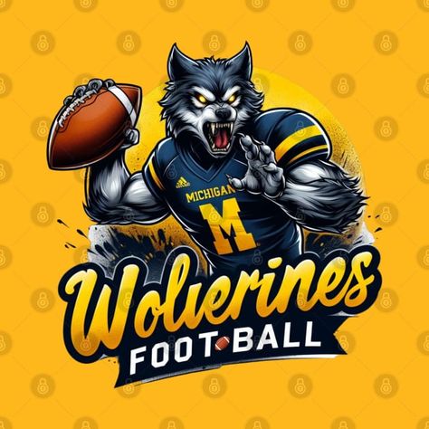 Check out this awesome 'Michigan+Wolverines+Football%F0%9F%8C%95%F0%9F%90%BA' design on @TeePublic! Monsters Art, Michigan Wolverines Football, Wolverines Football, Football Uniform, Yellow Fits, Print Display, Football Logo, Michigan Wolverines, Monster Art