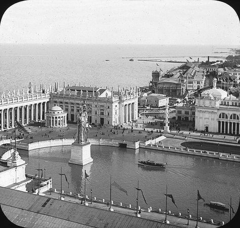 Chicago World's Columbian Exposition in 1893 Tartarian Empire, Columbian Exposition 1893, World's Columbian Exposition, Louis Sullivan, Chicago School, Chicago History, Brooklyn Museum, Worlds Fair, Christopher Columbus