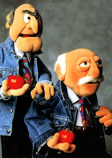 Waldorf & Slater from ''The Muppet Show'' Statler And Waldorf, Fraggle Rock, Rainbow Connection, The Muppet Show, The Muppets, Puppet Show, The Dark Crystal, Kermit The Frog, Jim Henson