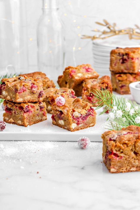 Cranberry Orange White Chocolate Blondies