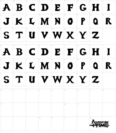 Characters: Adventure Time Font Adventure Time Symbols, Adventure Time Logo, Adventure Time Font, Adventure Font Alphabet, Adventure Time Clipart, Adventure Fonts, Adventure Time Style, Graduation Cap Decoration Diy, Font Art