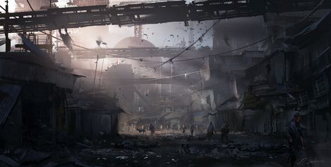 ArtStation - Industrialized Slums, Darek Zabrocki Slums Concept Art, Fantasy Slums, Concept Environment, Sci Fi City, Environment Art, Landscape Concept, Forest Art, Matte Painting, Cyberpunk Art