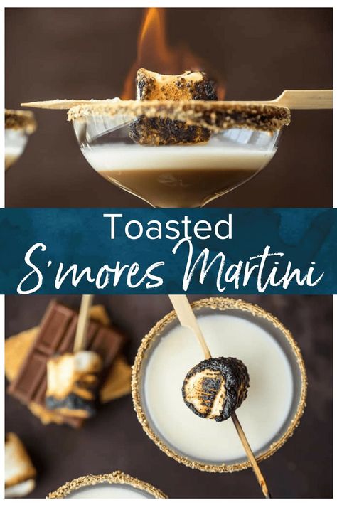 Smores Martini Recipe, Fall Martini, Marshmallow Vodka, Raspberry Cocktail, Baileys Recipes, The Cookie Rookie, Cookie Rookie, Vodka Recipes, Vodka Martini