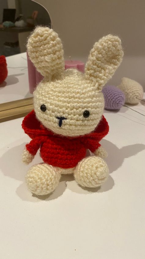 Hood Crochet Pattern, Red And White Crochet, Bunny Hood, Hood Crochet, Crocheted Bunny, Bunny Family, Red Crochet, Amigurumi Bunny, Crochet Bunny