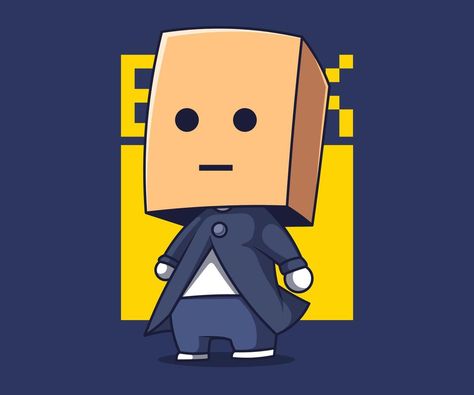 cardboard mask man cute character illustration. flat cartoon style vector. Cute Character Illustration, Mask Man, Cardboard Mask, Illustration Flat, Cute Character, Masked Man, Cityscape Photos, Logo Banners, Heart With Arrow