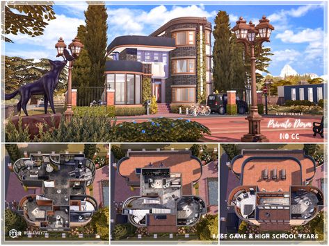 The Sims Resource - Private Dorm No CC Sims 4 Dorm Building, Sims 4 Dorm, Dorm Building, Sims 4 No Cc, French Apartment, Sims 4 House Plans, High Rise Apartments, Sims 4 Body Mods, Casas The Sims 4