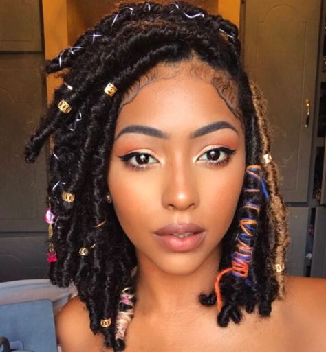 ✨Pinterest✨: @baddiebecky21| Bex ♎️ | Hair In Braids, Faux Locs Hairstyles, Pelo Afro, Crochet Braids Hairstyles, Girls Braids, Natural Hair Braids, Locs Hairstyles, Box Braids Hairstyles, Faux Locs