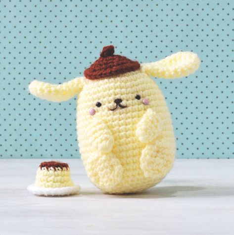 This pup has a talent for napping 💤 and can make friends with anyone 💛 Try this crochet craft and make yourself the sweetest #Pompompurin friend! Visit Sanrio.com for the step-by-step instructions. #Sanrio #Sanrio60 Hello Kitty Crochet, Pola Amigurumi, Kawaii Crochet, Hello Kitty Plush, Fun Crochet Projects, Bunny Crafts, Make Friends, Diy Crochet Projects, Purim