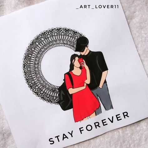 Couple selfie... ❣️ Couple Mandala Art Easy, Mandala Couple Drawing, Couple Mandala Art, Penguin Drawing Easy, Engagement Dance, Faceless Painting, Colourful Mandala, Dog Line Drawing, Bts Bracelet