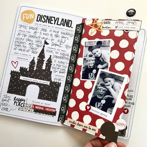 Say Cheese 3 Disney Travel Journal, Disney Journal, Carpe Diem Planner, Back In 2006, Scrapbook Inspo, Mini Scrapbooks, Disney Planner, Autograph Book Disney, Scrapbook Disney