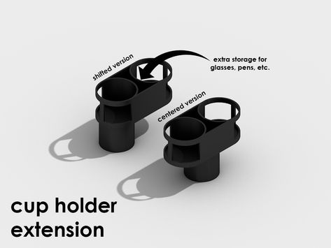 cup holder extension by 3DVision 3d Printing Ideas, Loose Change, Sunglass Holder, Free Cars, Car Cup Holder, Cup Holders, Driving Experience, The Cup, Cup Holder