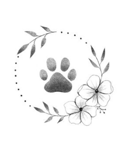 Dog Tattoos For Women, Cat Print Tattoo, Cat Paw Print Tattoo, Dog Tattoo Design, Cat And Dog Tattoo, F Tattoo, Pet Memorial Tattoo, Memorial Tattoo Designs, Cat Tattoo Ideas