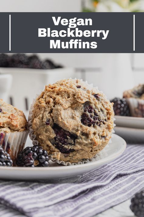 Plant Based Pancakes, Blackberry Muffins, Salt Free Recipes, Blackberry Muffin, Vegan Overnight Oats, Plant Based Recipes Breakfast, Plantbased Recipes, Berry Muffins, Plant Based Diet Recipes