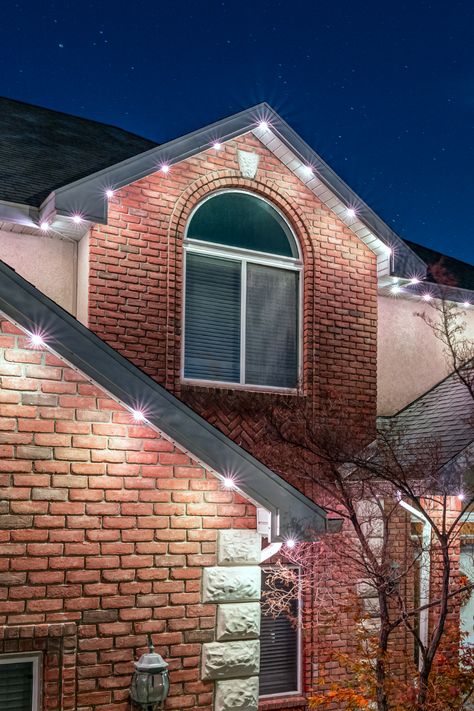 with Trimlight accent lighting.  #accentlighting #homedecor #homeaesthetics #homeexterior #Spring #homeimprovement House Uplighting, Christmas Light House Exterior, Outdoor Uplighting House, Hristmasnet Lights For Small Bushes, Landscape Uplighting Home, Pool Cage, Shore House, Outdoor Accents, Accent Lighting